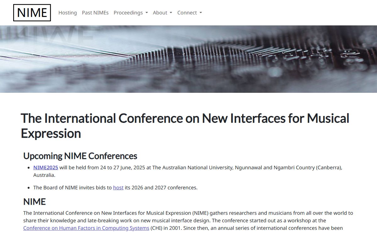 The International Conference on New Interfaces for Musical Expression