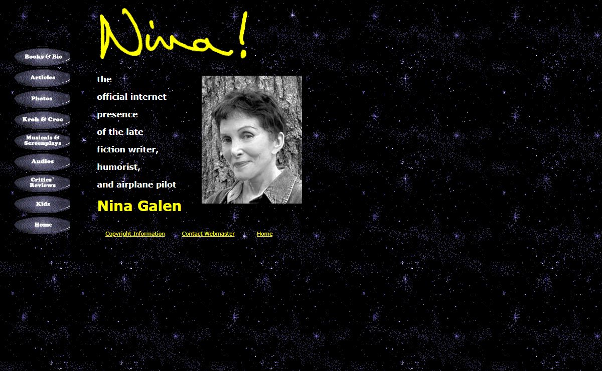 Nina Galen's Official Web Site