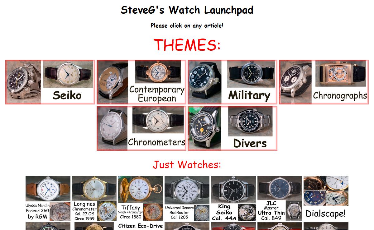 SteveG's Watch Launchpad