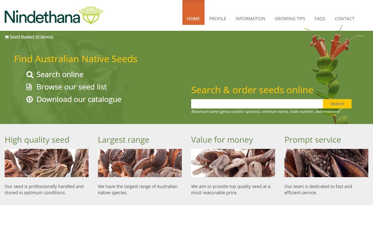 Australian Native Seeds - Australia plant seed, grass seeds, seed supplier - Nindethana