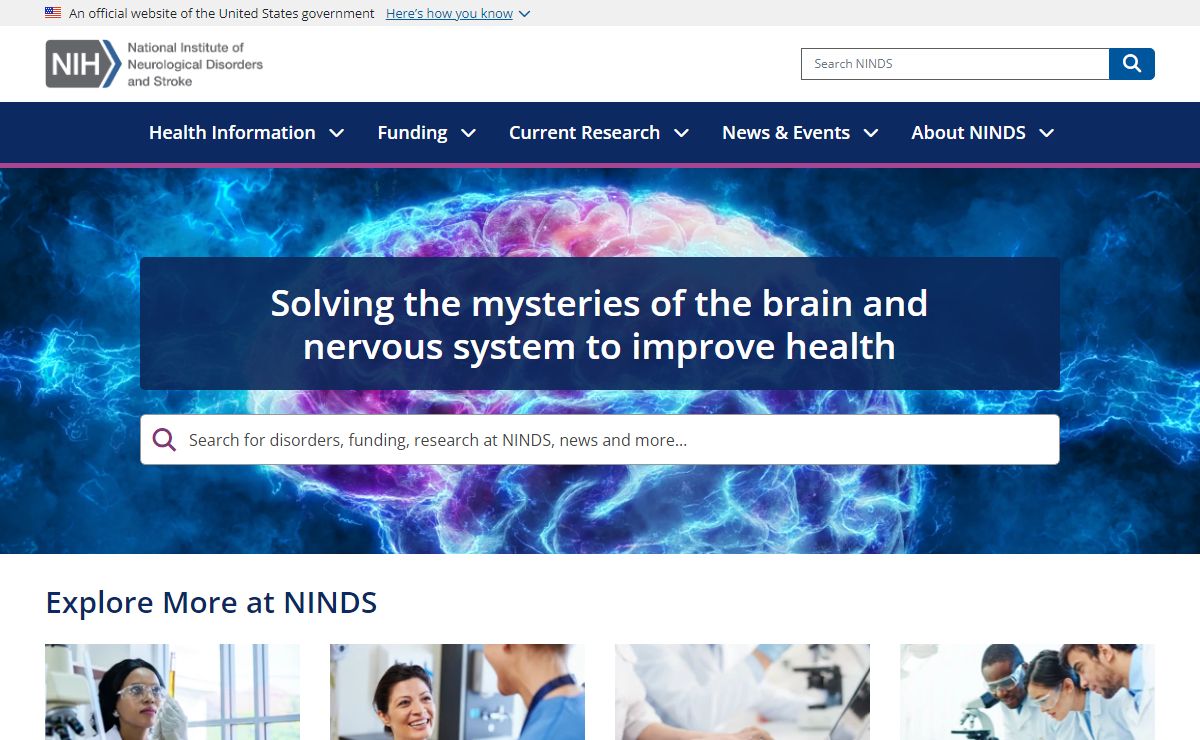 Home | National Institute of Neurological Disorders and Stroke