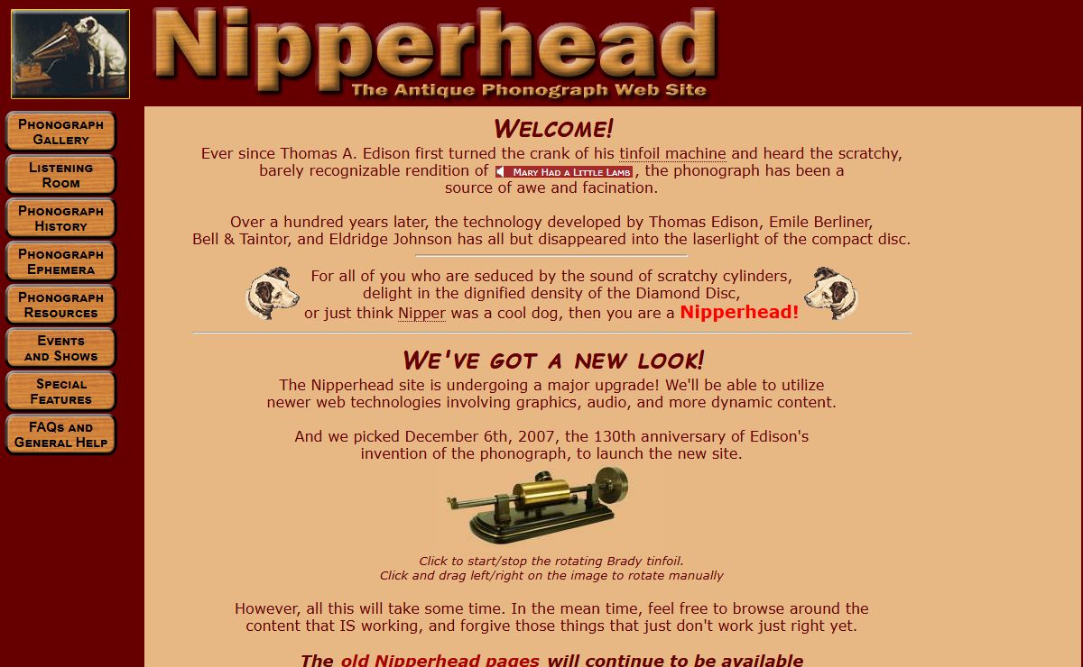 Nipperhead Antique Phonograph Site