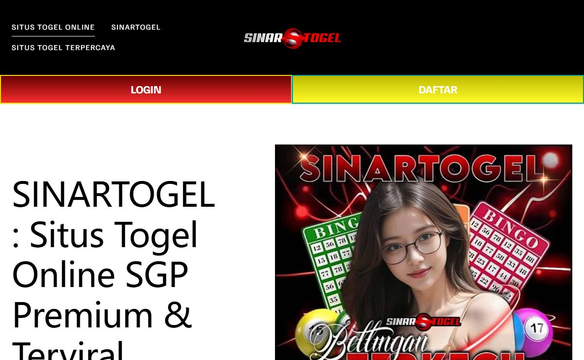 SINARTOGEL: Situs Togel Online SGP Premium & Terviral