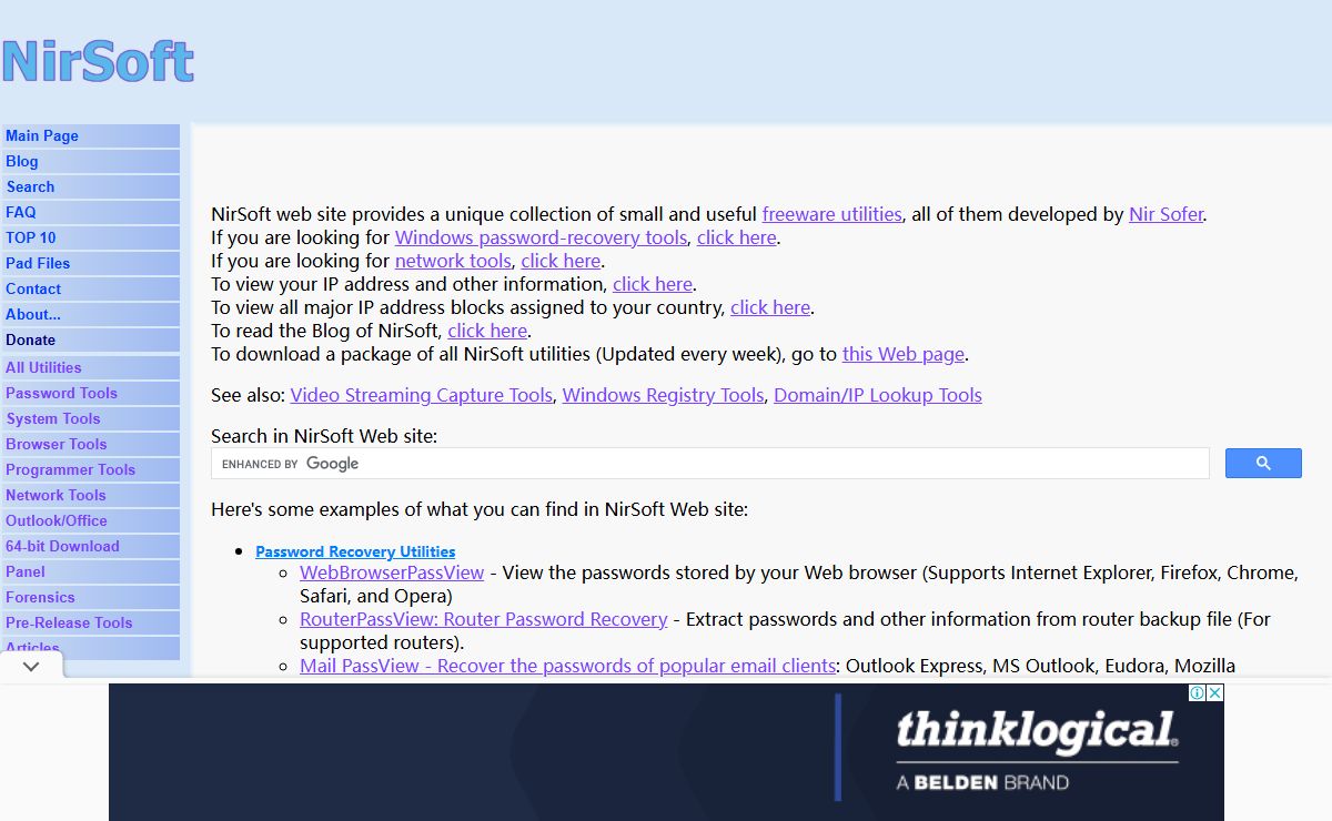 NirSoft - freeware utilities: password recovery, system utilities, desktop utilities
