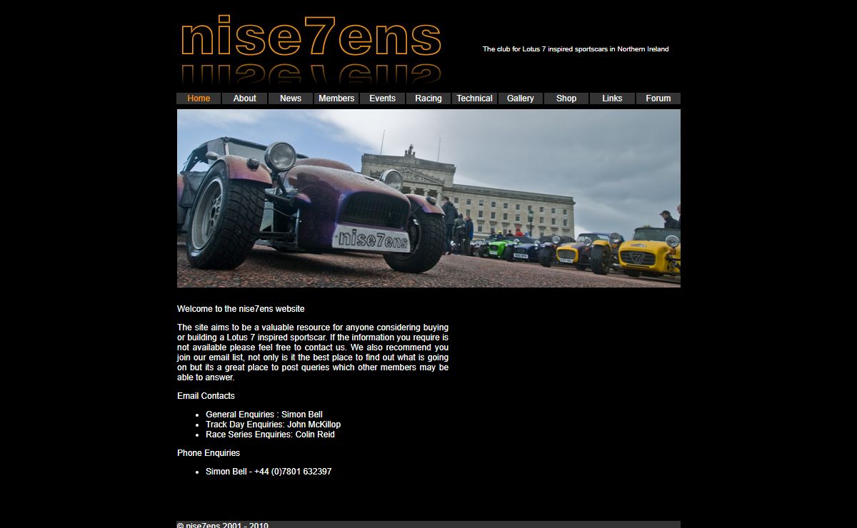 nise7ens - The club for Lotus 7 inspired sportscars in Northern Ireland