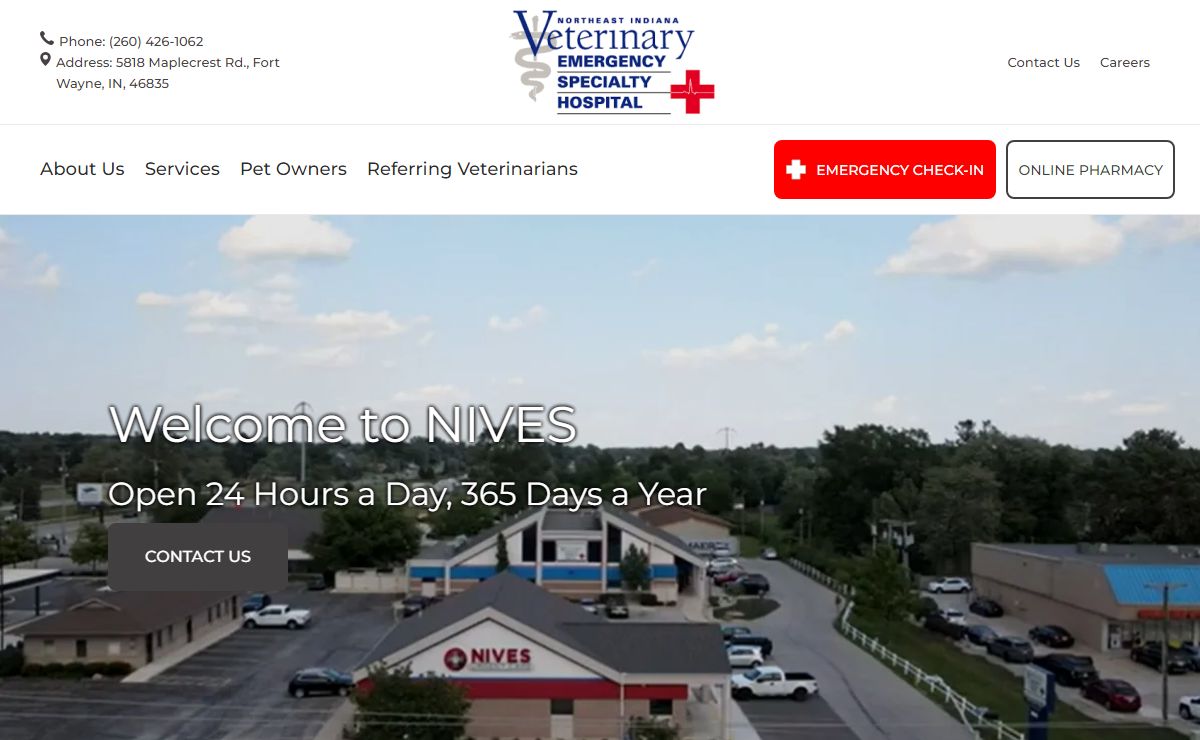 Homepage | Northeast Indiana Veterinary Emergency & Specialty Hospital