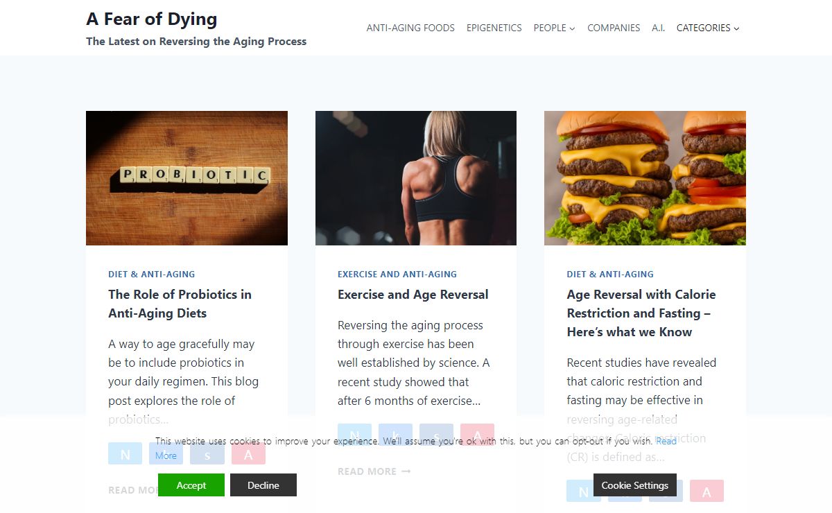A Fear of Dying - The Latest on Reversing the Aging Process