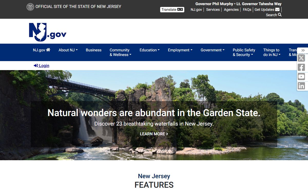 The Official Web Site for The State of New Jersey