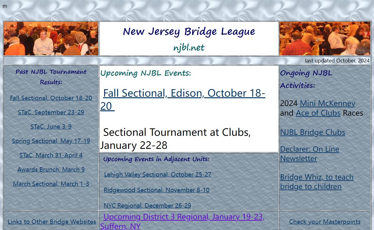 New Jersey Bridge League Home Page