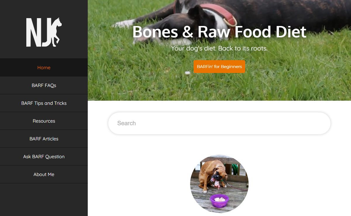 BARF: A Bones and Raw Food Diet for Dogs - Home