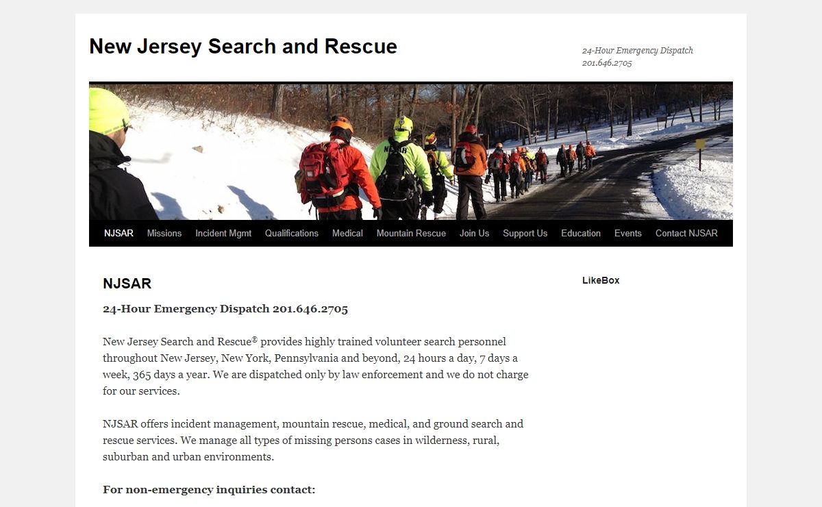 New Jersey Search and Rescue | 24-Hour Emergency Dispatch 201.646.2705