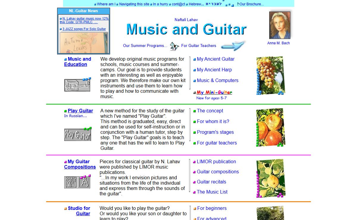 Music and Guitar - Naftali Lahav. Home Page