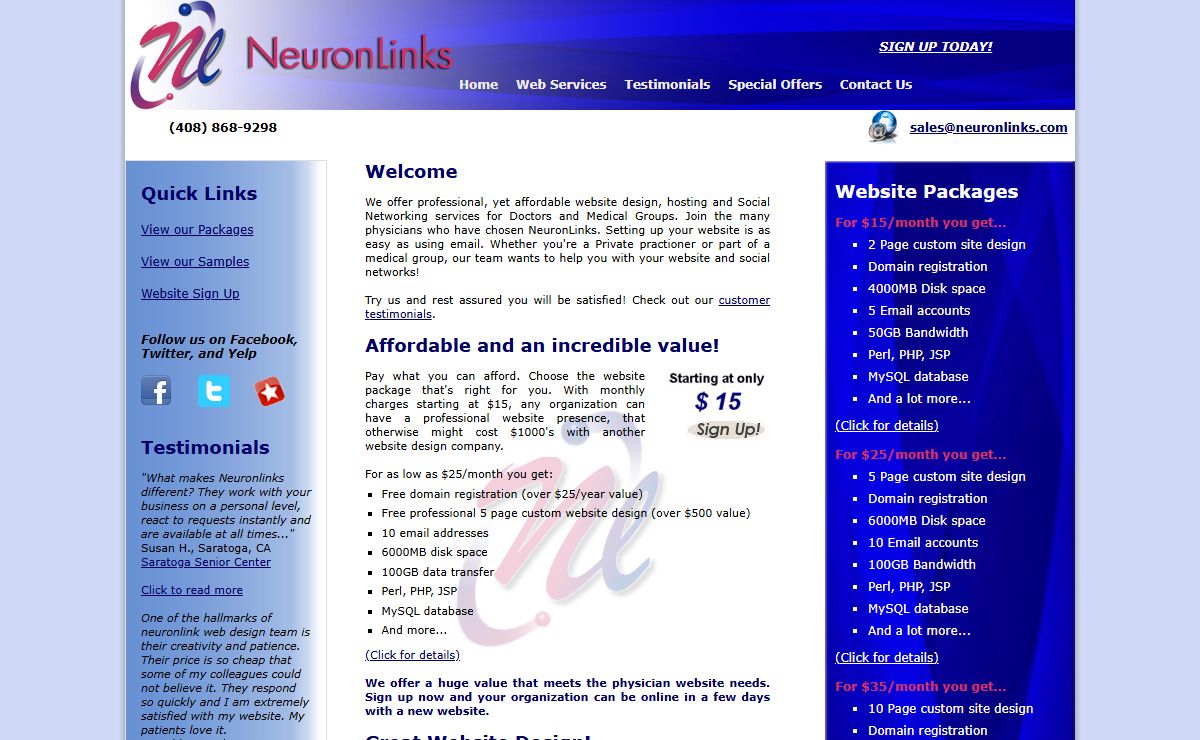 Medical Website Design | Websites for Doctors | $25 per month
