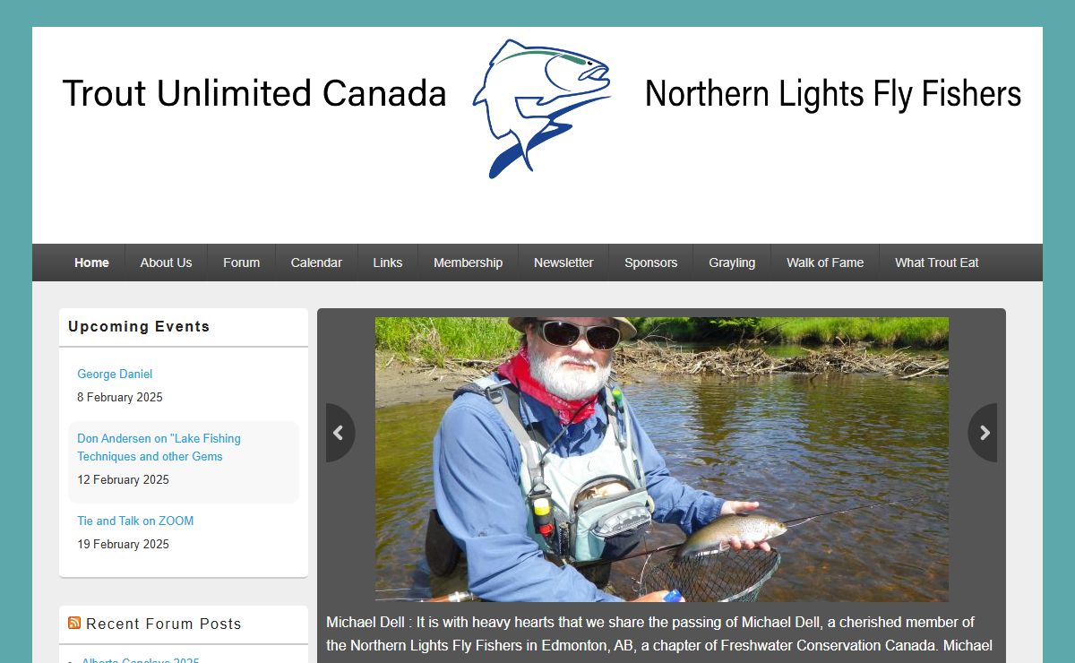 Trout Unlimited Canada - Northern Lights Fly Fishers Chapter - Trout Unlimited Canada - Northern Lights Fly Fishers Chapter