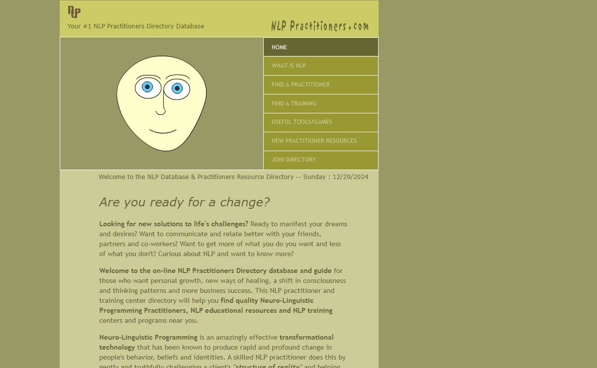 NLP Practitioner Directory Database, NeuroLinguistic Programming therapists