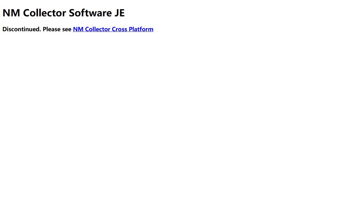 NM Collector Software JE Home