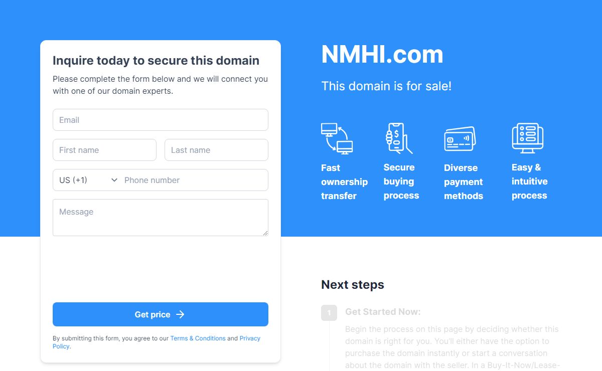 NMHI.com is for sale. Buy it today!