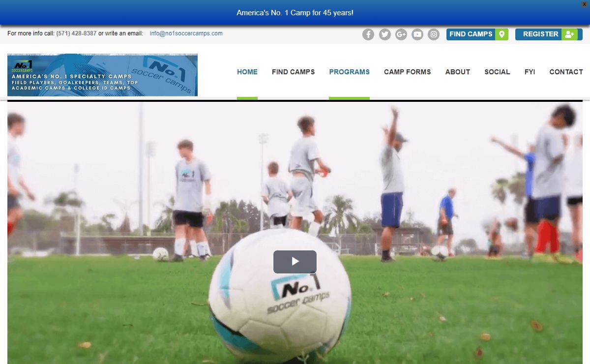 No. 1 Soccer Camps - NO 1 Soccer Camps