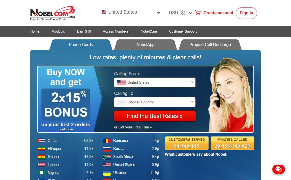 Cheap international calls - NobelCom