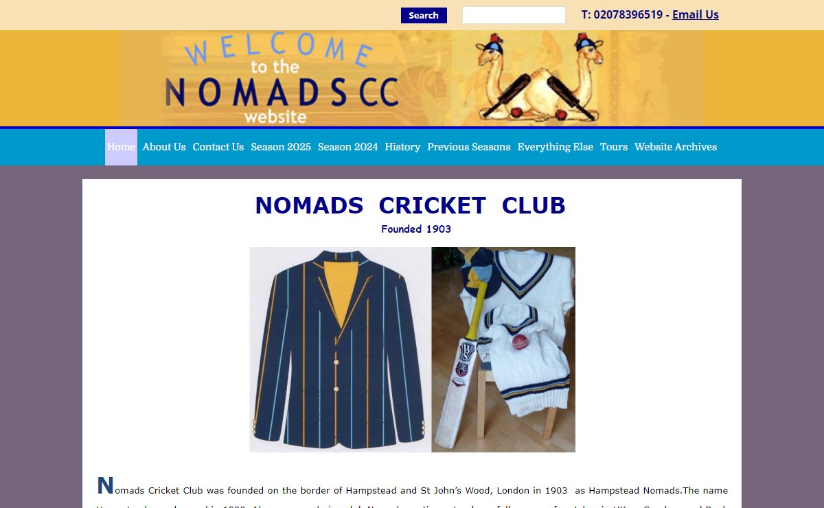 Nomads Cricket Club, Founded 1903 | Nomads Cricket Club