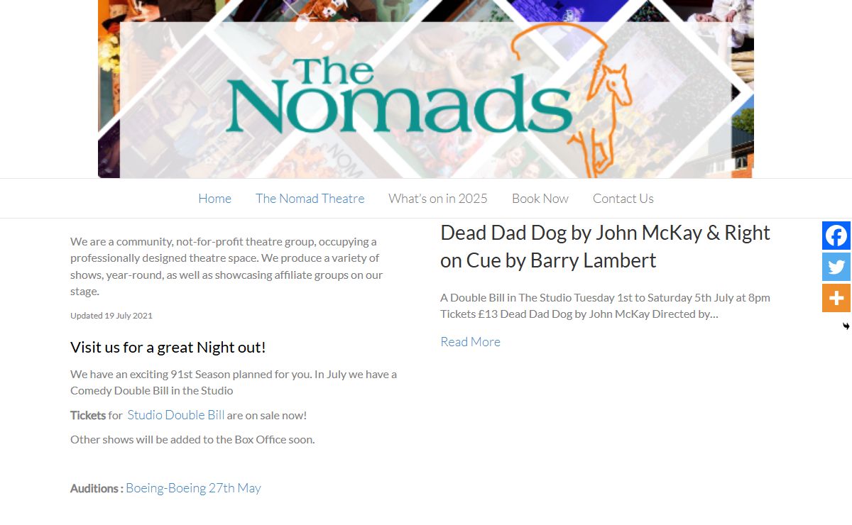 The Nomad Theatre, Surrey puts on a wide range of shows a year