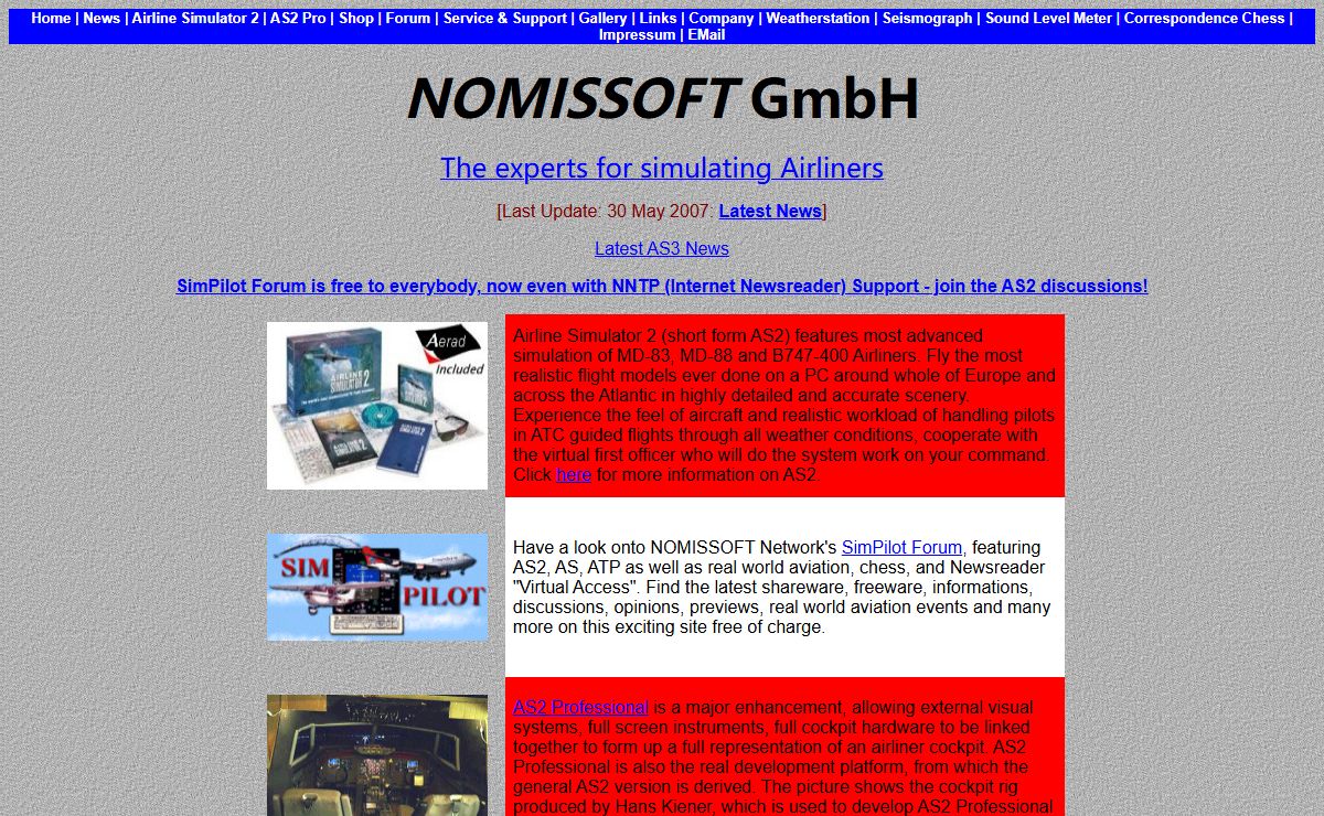 NOMISSOFT - The experts for simulating Airliners