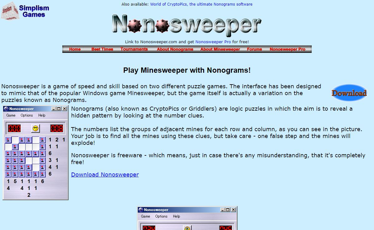 Nonosweeper - Play Minesweeper with Nonograms