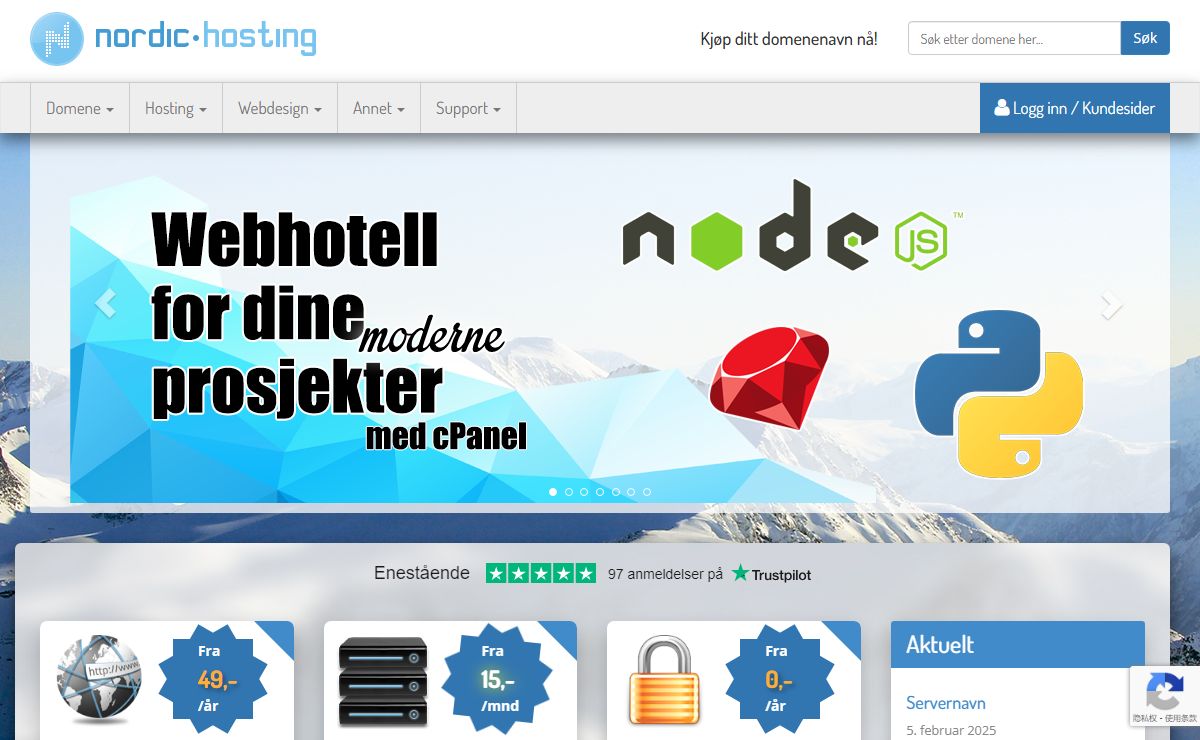 Nordic Hosting AS - Din totalleverandør av hostingtjenester!