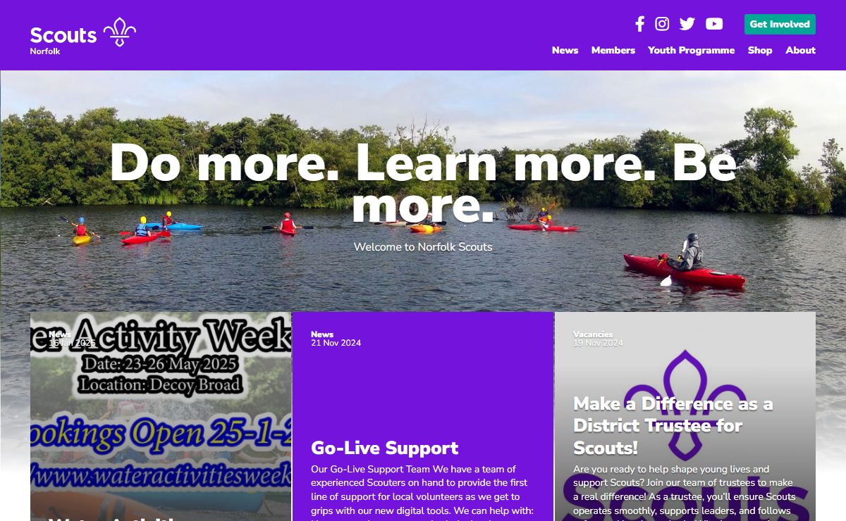Norfolk Scouts / Providing fun, excitement and skills for life to young people in Norfolk