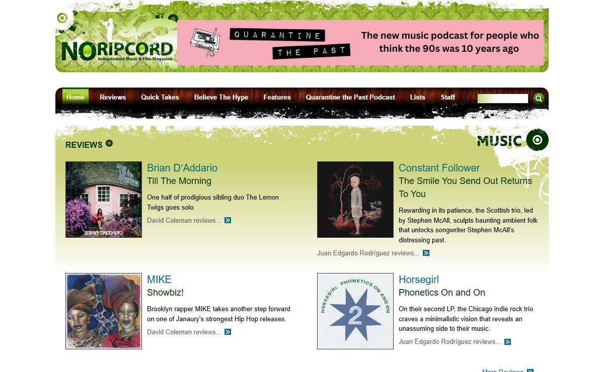 No Ripcord - Independent Music & Film Magazine