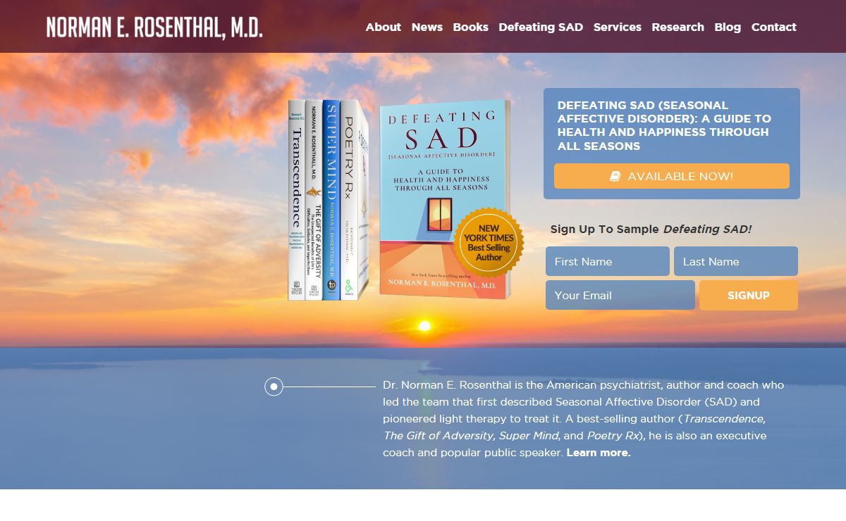 Norman E. Rosenthal, MD | American Psychiatrist, Author and Coach