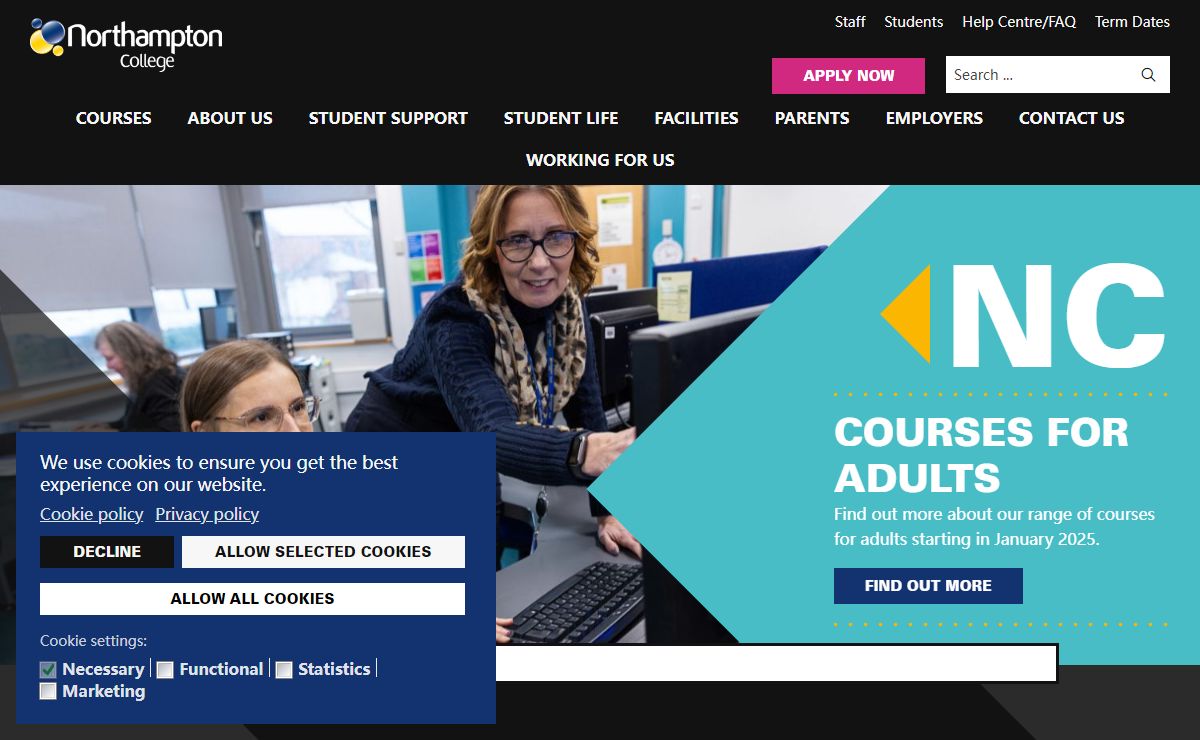 Northampton College | Full and part time courses | Adult Courses | HE | Apprenticeships