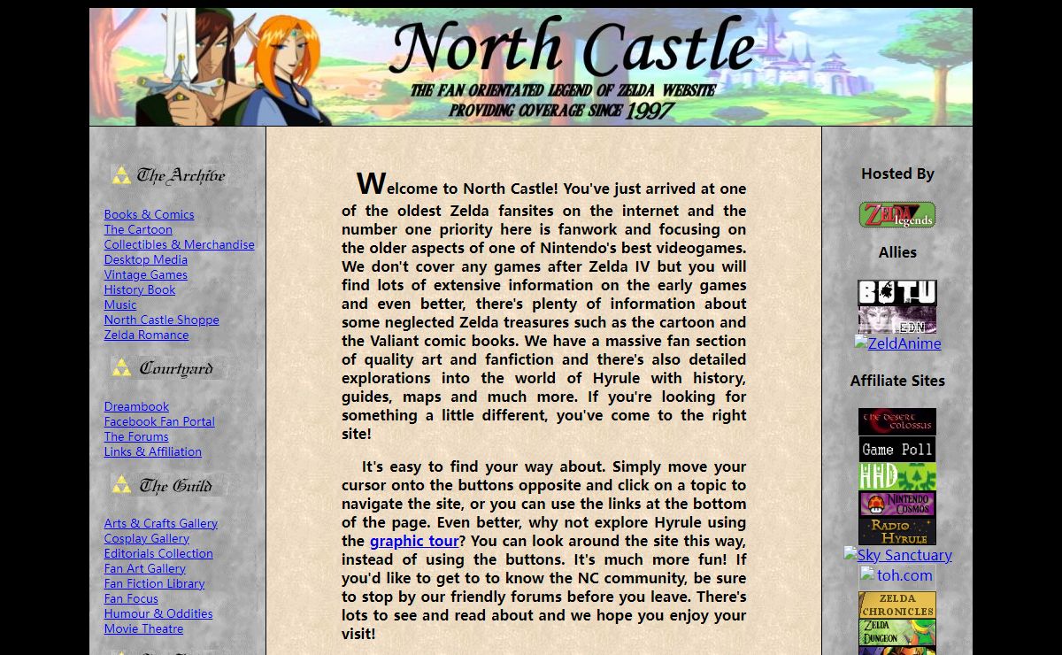 Welcome to North Castle - The Vintage Zelda Fan Site!