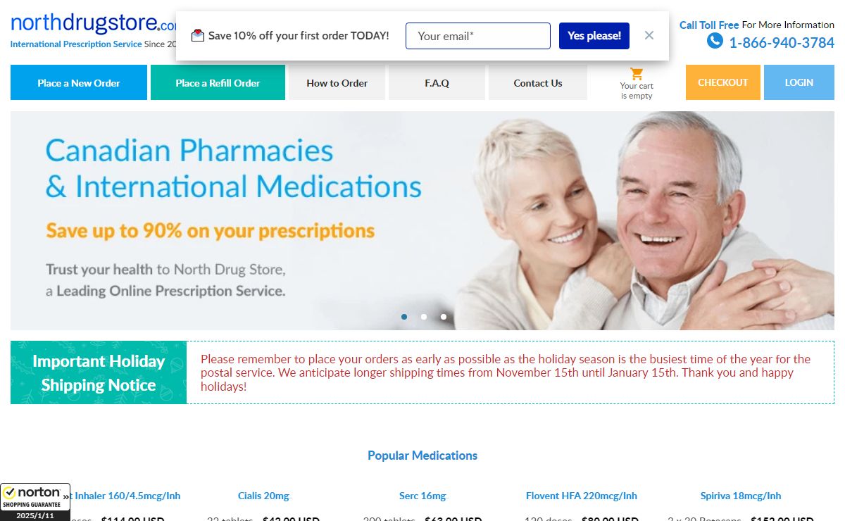 Canada Drugstore Online - Certified Canadian Pharmacy - North Drugstore