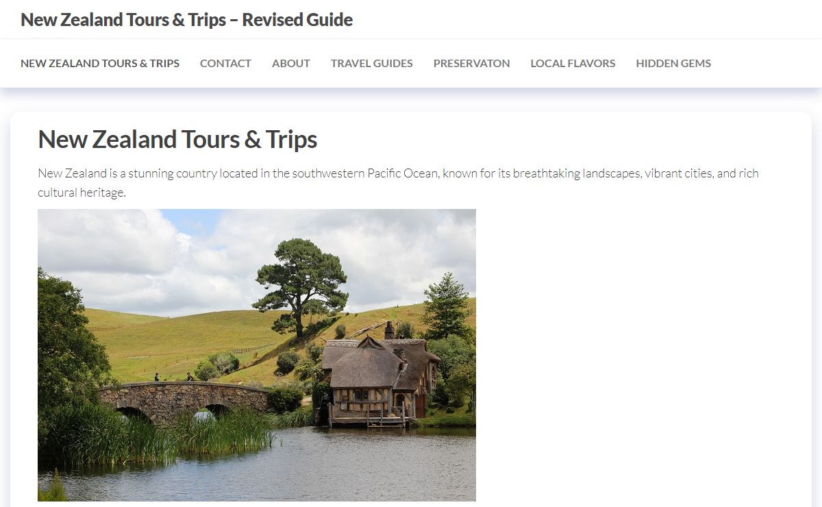 New Zealand Tours & Trips – Revised Guide