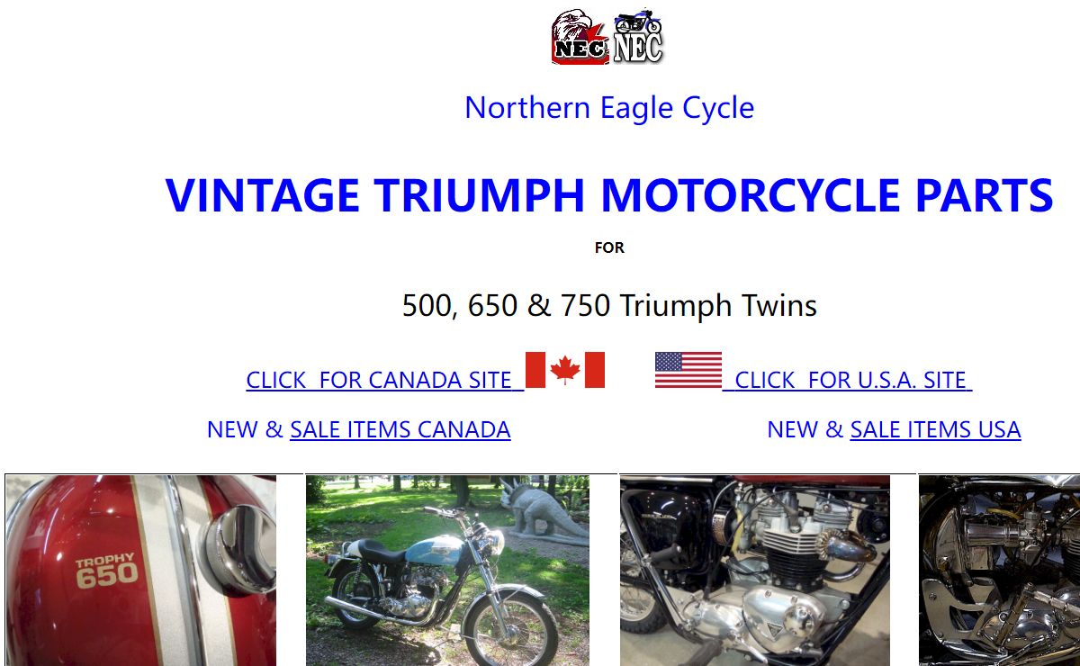 Vintage Triumph Motorcycle Parts