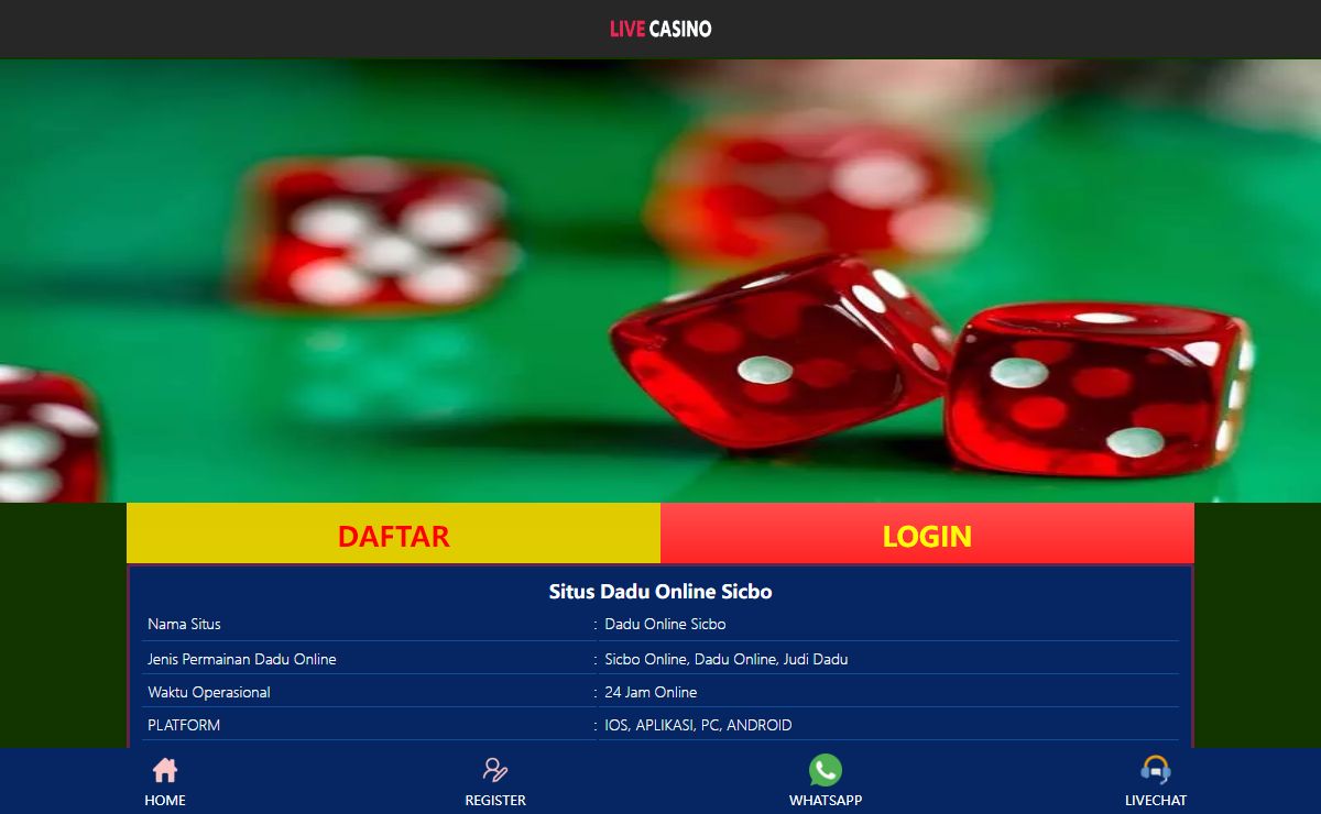Sic bo Live: Casino Online Sicbo, Judi Dadu Online Terbaik 2024