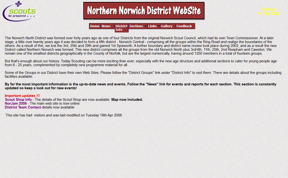 Northern Norwich District Web Site