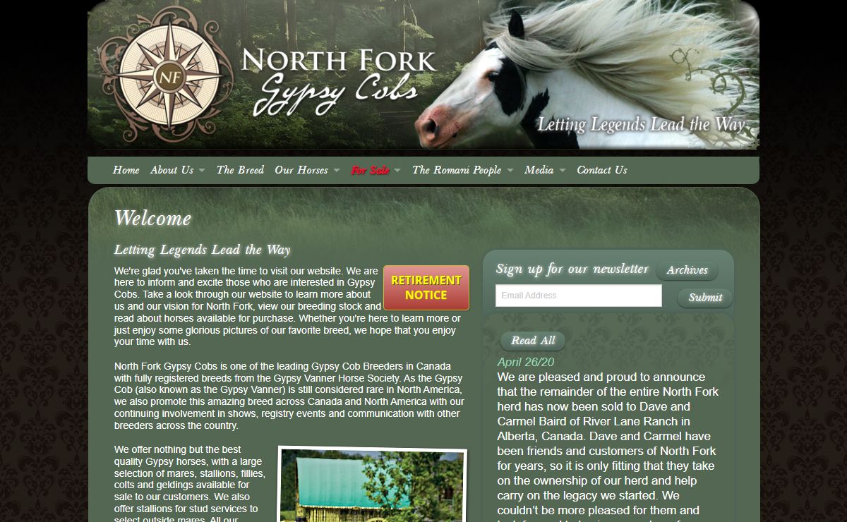 North Fork Gypsy Vanners and Cobs For Sale