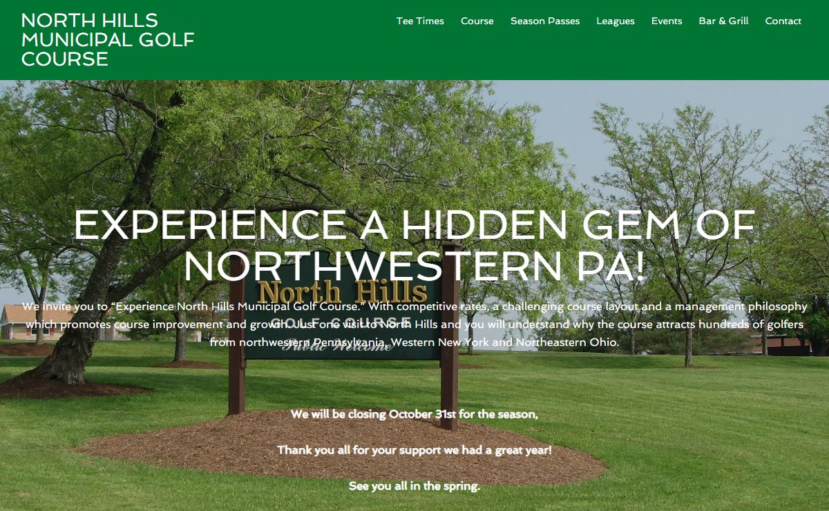 Home - North Hills Municipal Golf Course