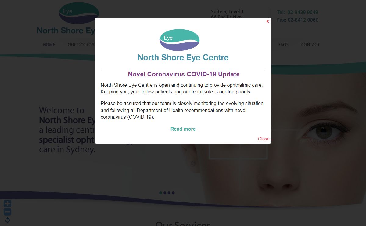 North Shore Eye Centre St. Leonards | Eye Specialist North Shore Sydney