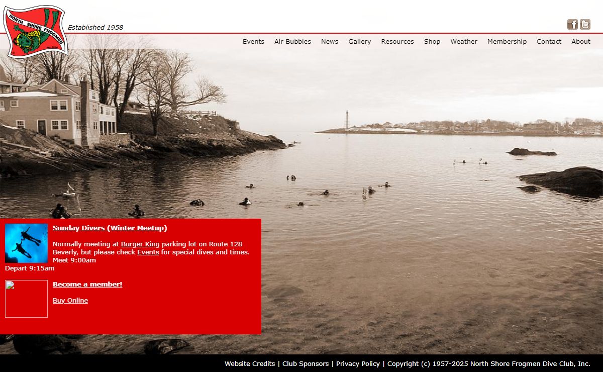Home | North Shore Frogmen | Scuba Diving Club | Salem, MA