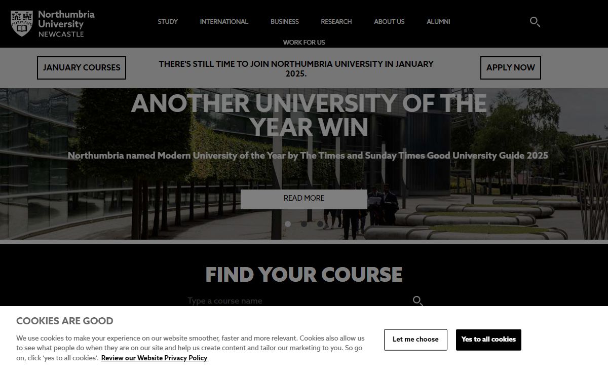 Northumbria University | Uni Courses | Study in the Best Student City