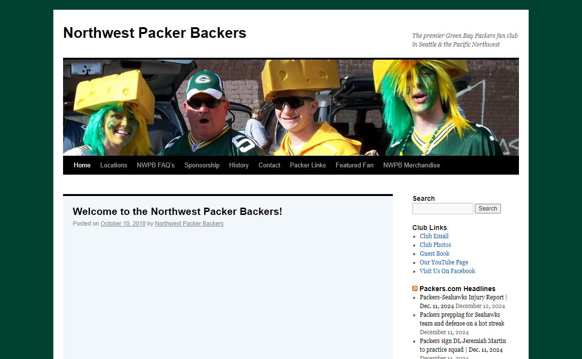 Northwest Packer Backers | The premier Green Bay Packers fan club in Seattle & the Pacific Northwest