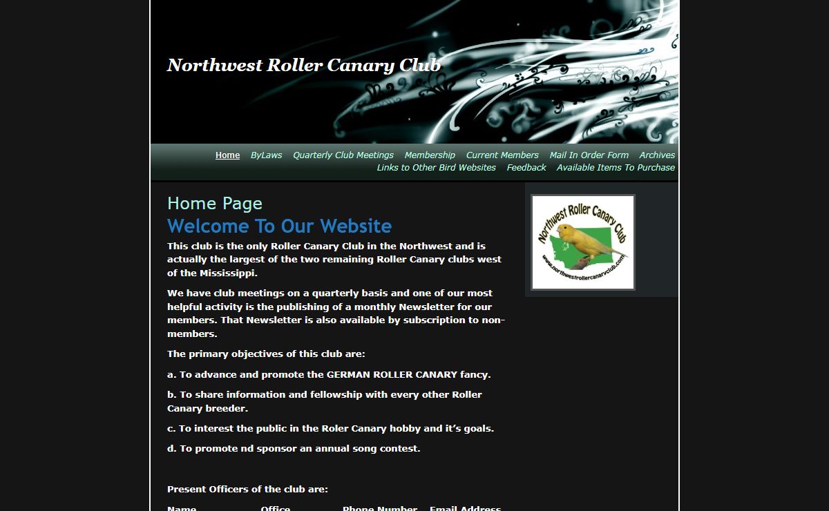 Home Page | Northwest Roller Canary Club