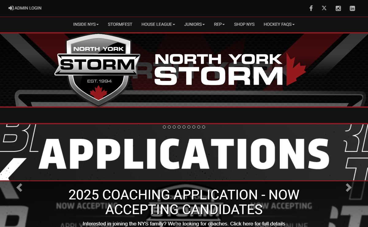 North York Storm Girls Hockey League : Website by RAMP InterActive