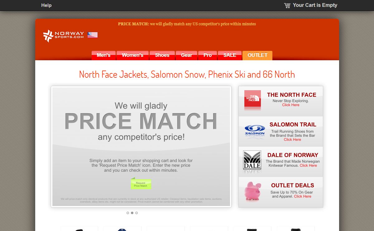 NorwaySports.com: North Face Jackets, Salomon Snow, Phenix Ski and 66 North