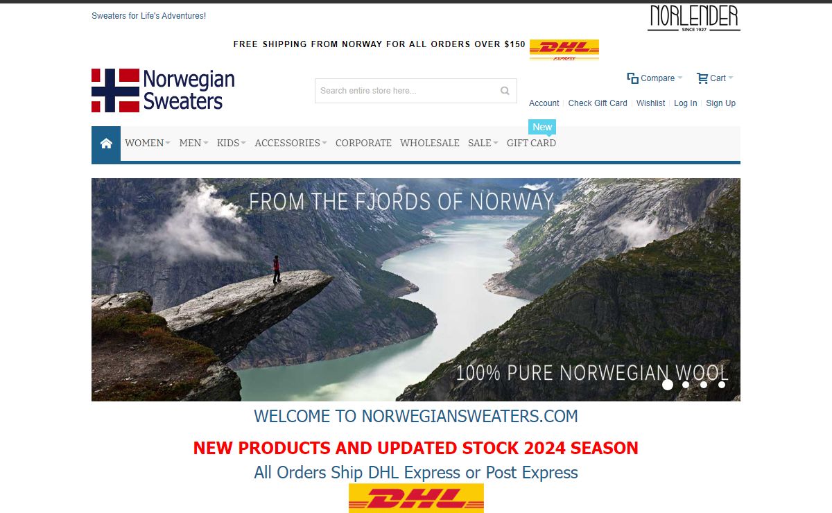Norwegian wool sweaters, cardigans, jackets, pullovers - Norlender - NorwegianSweaters.com