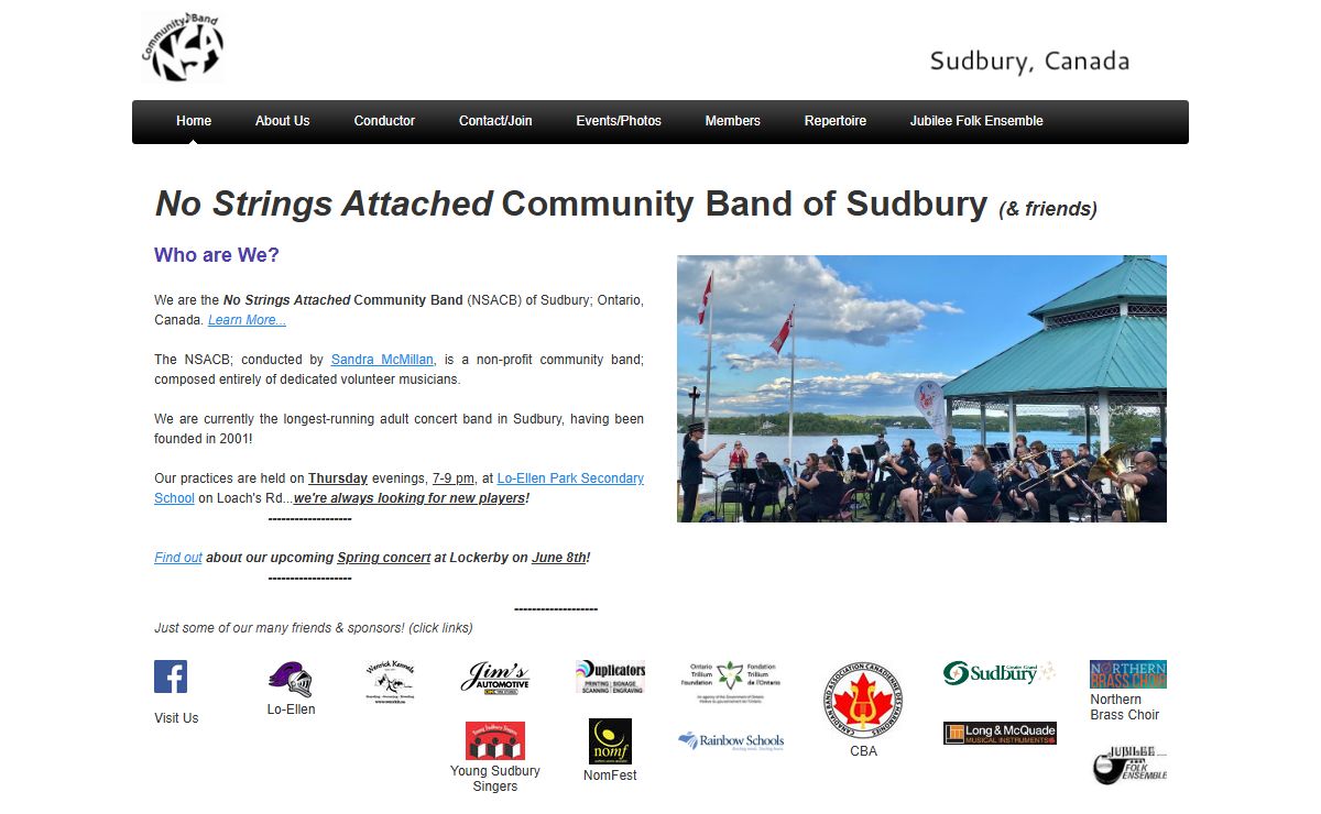 No Strings Attached Community Band of Sudbury - Home