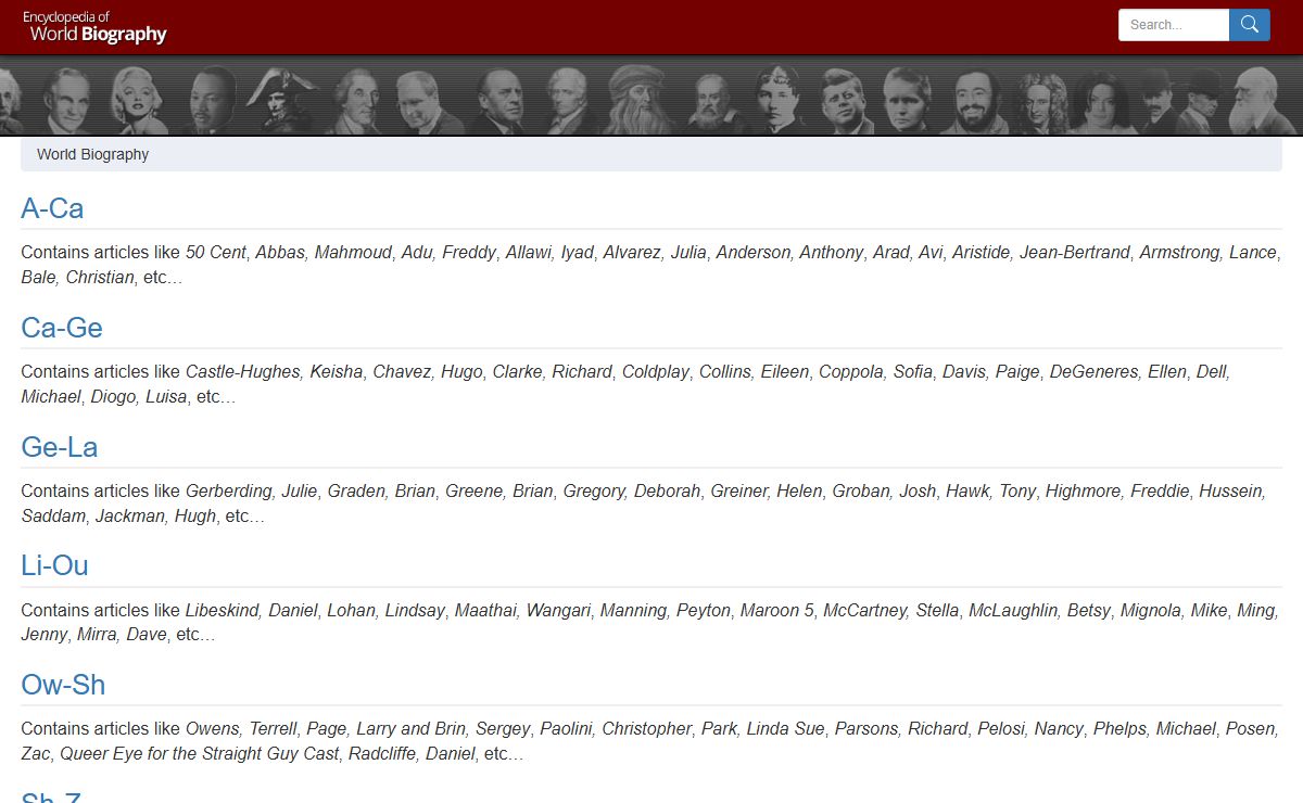 Notable Biographies